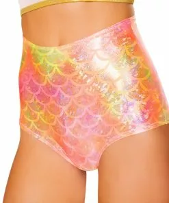 J Valentine BOTTOMS CC401 - Scale High Waist Mermaid Shorts 18 J Valentine BOTTOMS CC401 - Scale High Waist Mermaid Shorts