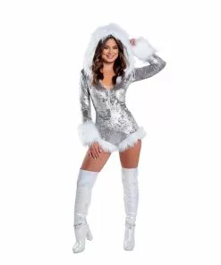 J-Valentine, Inc CH310 - Fur Trimmed Hooded Romper BOTTOMS