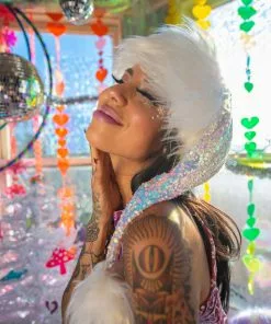 J-Valentine, Inc CH333 - Holographic Sequin Santa Hat ACCESSORIES