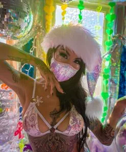 J-Valentine, Inc CH333 - Holographic Sequin Santa Hat ACCESSORIES