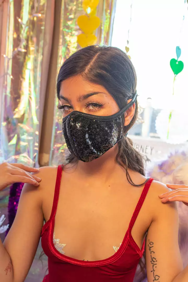 J-Valentine, Inc CH566 - Sequin Tailored Mask ACCESSORIES 3 J-Valentine, Inc CH566 - Sequin Tailored Mask ACCESSORIES