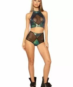 J Valentine TOPS FF104 - DIAMOND HALTER TOP