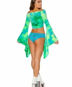 J-Valentine Catalog FF115 - Long Sleeve Tie Dye Gypsy Sleeve Top TOPS