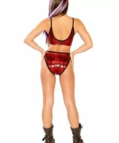 J Valentine FF264 - METALLIC HIGH-WAIST BOTTOM BOTTOMS
