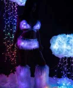 J-Valentine, Inc OUTERWEAR FF429 - Faux Fur Light-Up Legwarmers