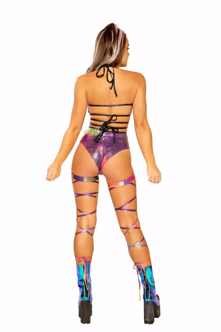 J-Valentine, Inc FF483 - Metallic Wrap Short BOTTOMS 9 J-Valentine, Inc FF483 - Metallic Wrap Short BOTTOMS