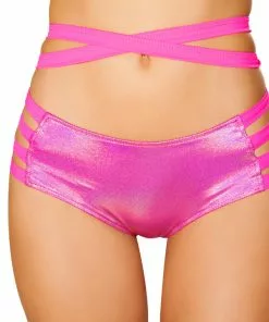 J Valentine FF923 - Metallic No Seam Strappy Shorts BOTTOMS 21 J Valentine FF923 - Metallic No Seam Strappy Shorts BOTTOMS