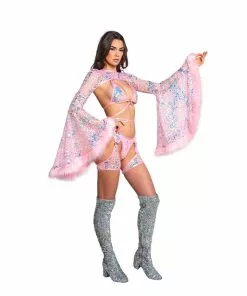 J-Valentine, Inc ACCESSORIES FR103 - Faux Fur Trimmed Bell Sleeve Shrug 12 J-Valentine, Inc ACCESSORIES FR103 - Faux Fur Trimmed Bell Sleeve Shrug