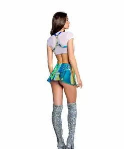 J-Valentine, Inc FR123 - Lace-Up Vinyl Skirt Skirts