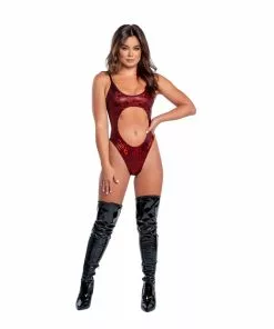 J-Valentine, Inc ONE PIECES FR130 - Metallic Cutout Bodysuit