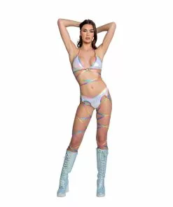 J-Valentine, Inc TOPS FR132 - Unicorn Foil Ring Wrap Top