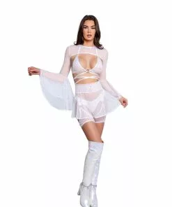 J-Valentine, Inc FR144 - Holographic Dot Circle Skirt Skirts