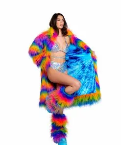 J-Valentine, Inc OUTERWEAR FR154 - Rainbow Attitude Fur Coat 8 J-Valentine, Inc OUTERWEAR FR154 - Rainbow Attitude Fur Coat