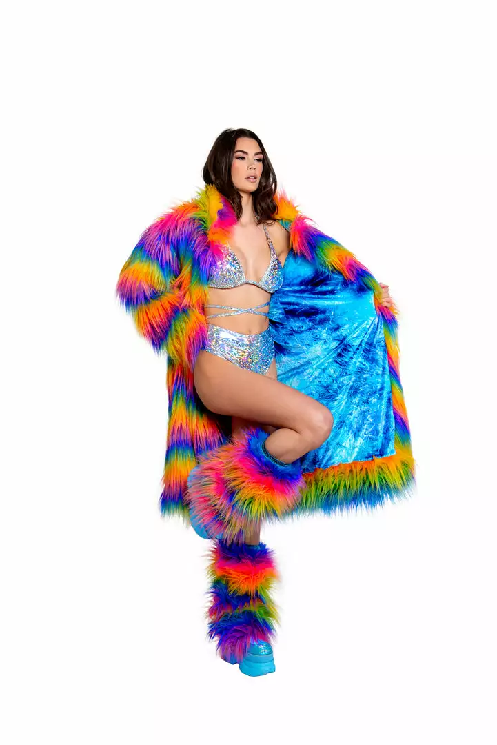 J-Valentine, Inc OUTERWEAR FR154 - Rainbow Attitude Fur Coat 4 J-Valentine, Inc OUTERWEAR FR154 - Rainbow Attitude Fur Coat
