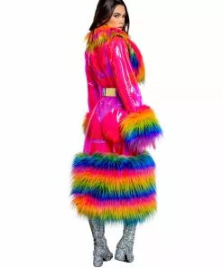 J-Valentine, Inc Jackets | Coats FR158 - Rainbow Vibrations Trench With Sour Candy Belt