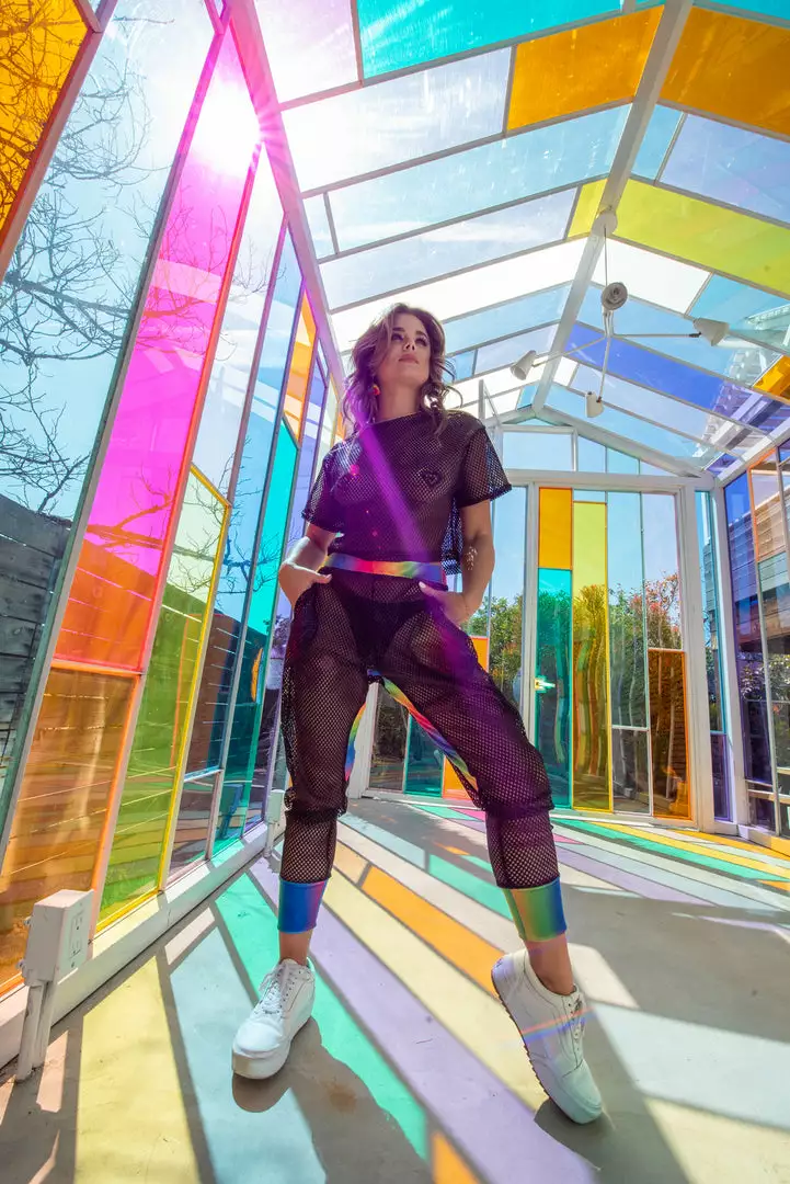 J-Valentine, Inc BOTTOMS FS151 - Net Joggers 1 J-Valentine, Inc BOTTOMS FS151 - Net Joggers