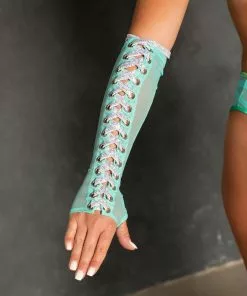 J-Valentine, Inc ACCESSORIES FS186 - Mesh Lace-Up Gloves