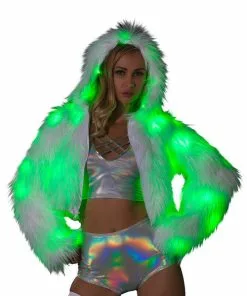 J-Valentine, Inc CL524 - Light-Up Hooded Cropped Jacket