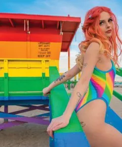 J-Valentine, Inc FF485 - Spaghetti Strap Bodysuit ONE PIECES